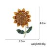 Blucome Femei Ace delicate de floarea-soarelui Broșă drăguță cu stras pentru îmbrăcăminte Insigna Accesorii de bijuterii de lux