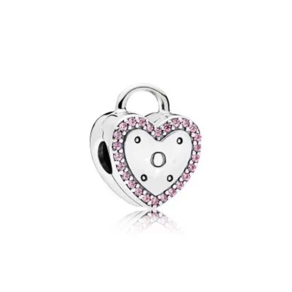NEW 925 Silver Charm Fit Original Bracelet Accessories Women Jewelry Love Series Cupid Pink Heart Rose