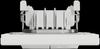 Asfora double staircase connector, white