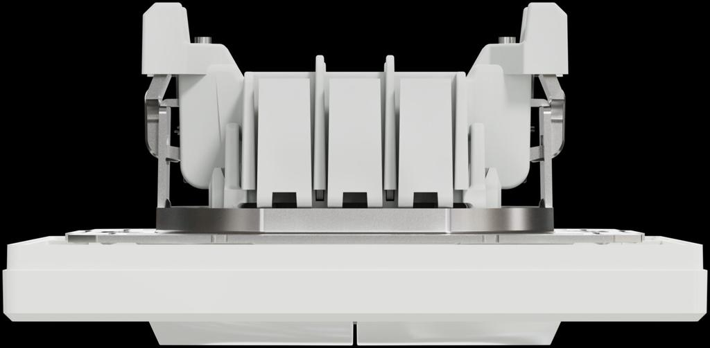 Asfora double staircase connector, white