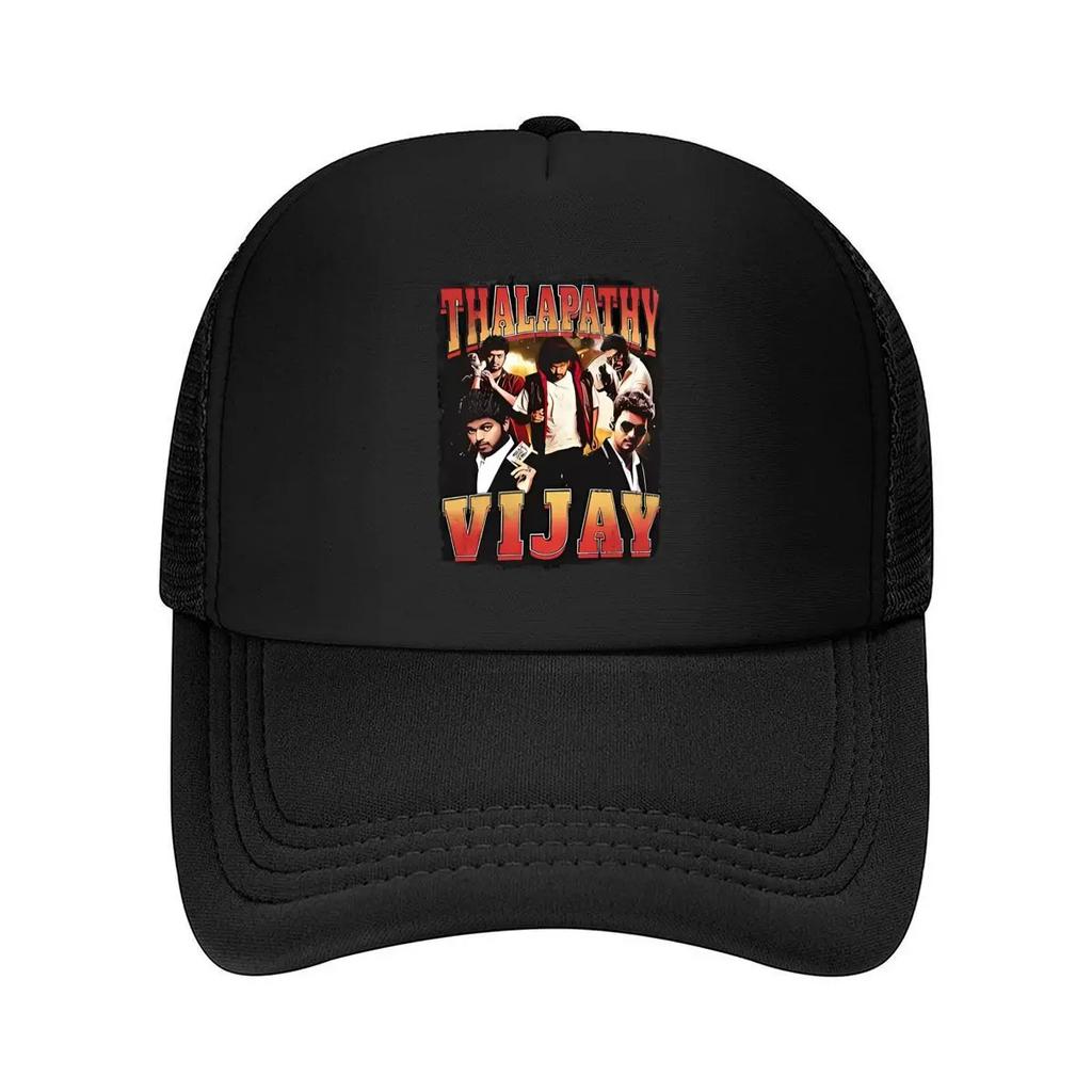 Thalapathy Vijay Movie Star Graphic for a Media and Entertainment Themed Design Mesh Baseball Cap