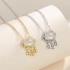 Peace Lock Necklace: Elegant Women's Clavicle Chain, High-End Design, Perfect Niche Birthday Gift for Best Friend