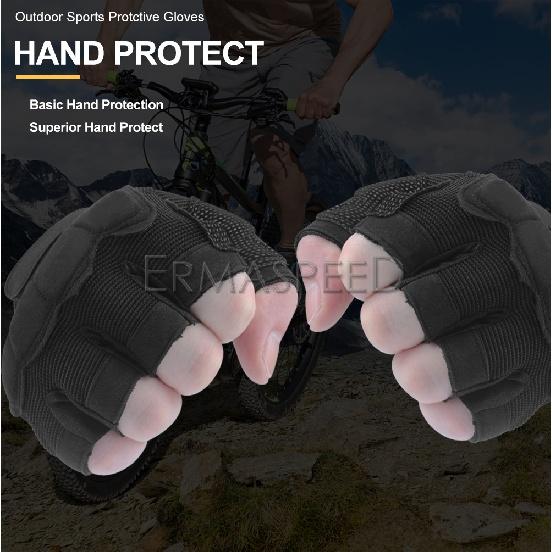 Summer Motorcycle Gloves Fingerless Tactical Outdoor Riding Gloves Biker Protective Gear Women Men Cycling Half Finger