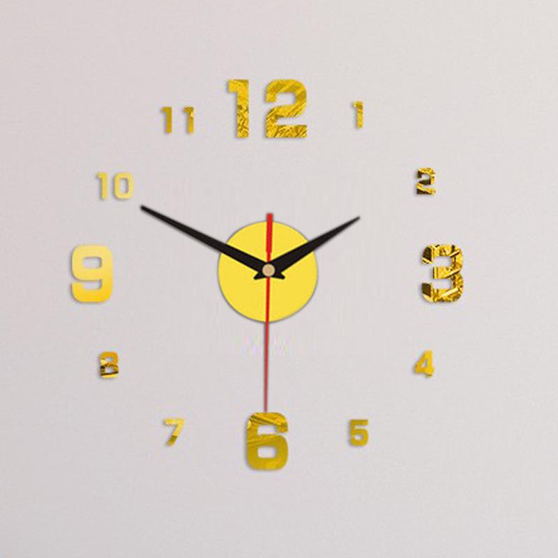 3D Creative Acrylic DIY Wall Clock for Living Room