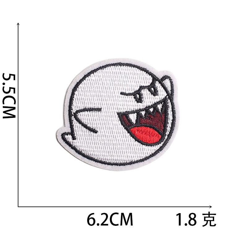 New Cartoon Mario Embroidery Cloth Sticker Anime Embroidery Label Game Character Computer Embroidery Chapter Boy Bag Patch Sticker