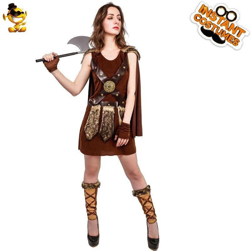 Falda Vikinga para Niña Grande Disfraz de Actuación en Escenario Cosplay Disfraz Primitivo Disfraz para Fiesta Cosplay