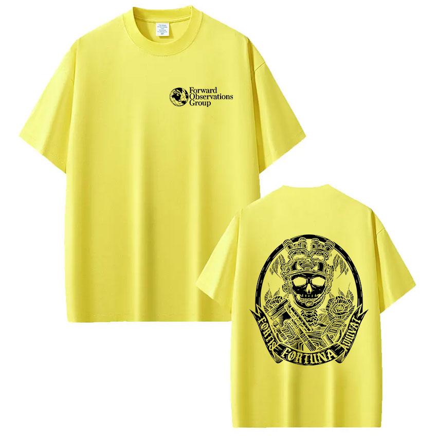 Forward Observations Group Skeleton Gothic Tshirts Unisex Women Fashion Oversized Casual Cotton Short Sleeve T Shirt Streetwear