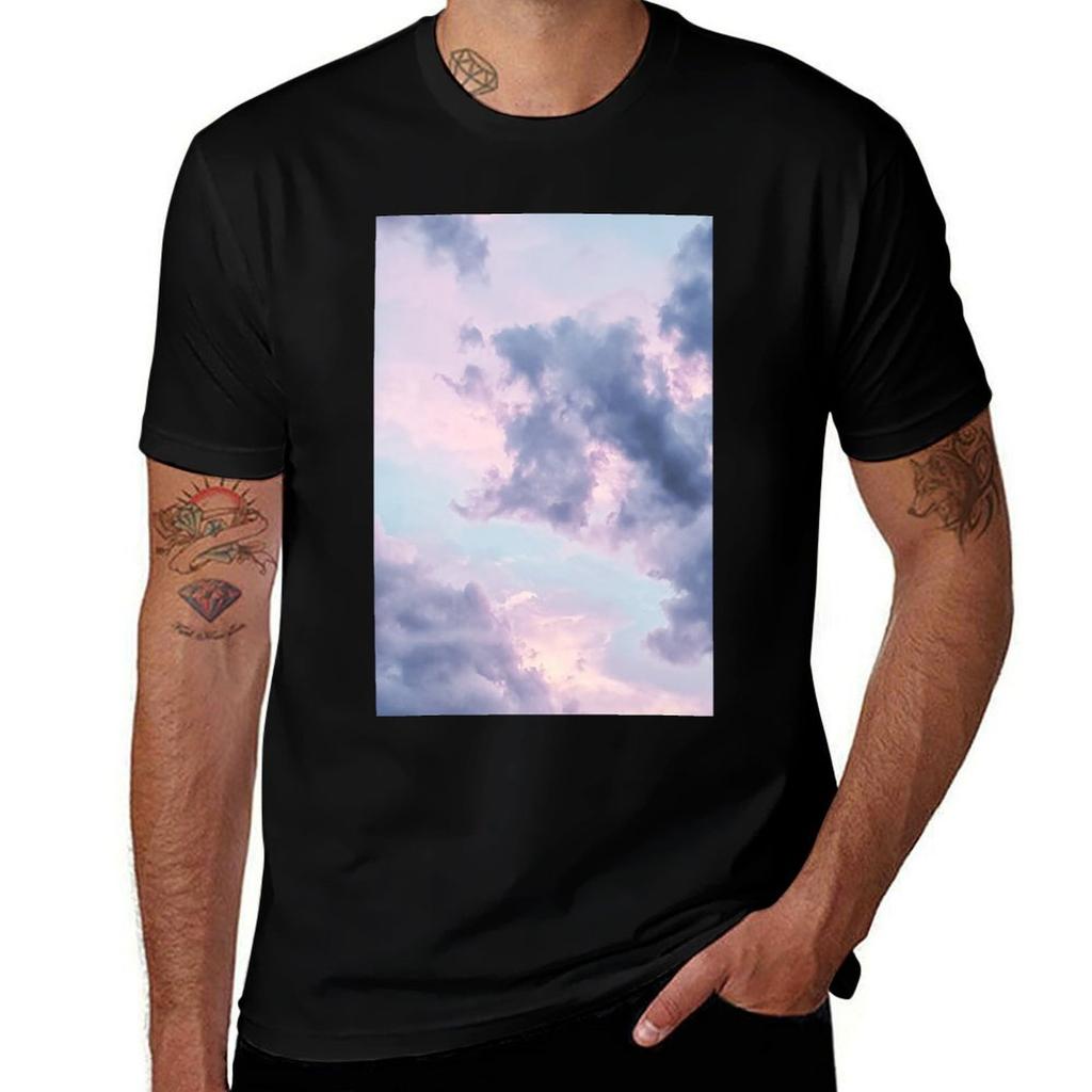 Dreamy Lavender Purple Clouds TShirt High Elasticity Sports TShirt