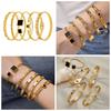 18K Gold-Plated Geometric Zirconia Stainless Steel Bracelet - Versatile, Elegant, Light Luxury Design