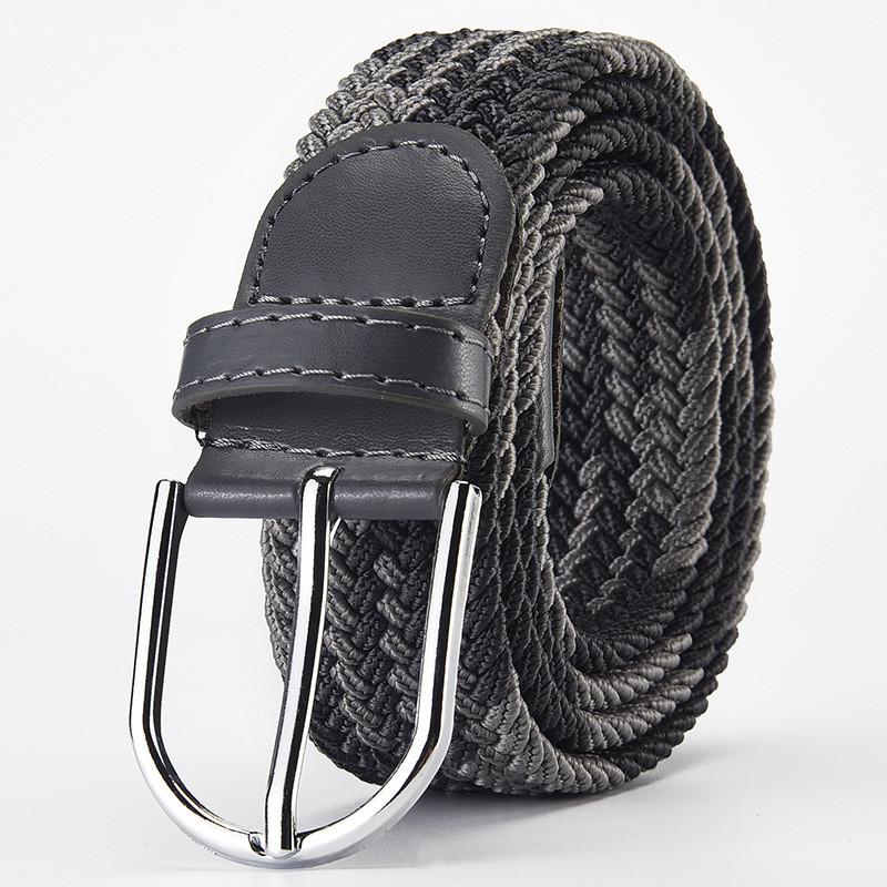 Stylish Woven Stretch Casual Mens Belt With Alloy Buckle For Fashionable Wear