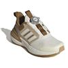 adidas Rapidasport BOA Cushioned Wear-Resistant Breathable Low-Top Kids' Running Shoes White Brown Teenagers Sneakers ID5911
