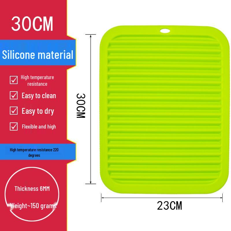 Rectangular Non-Slip Silicone Heat-Resistant Dining Table Mat: Waterproof, Oil-Proof, Scald-Proof, Thickened for Kitchen and Casseroles