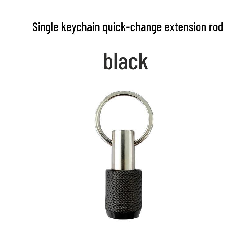 5-Piece Colorful Keychain 1/4" Hex Shank Quick Release Extension Rod with Carabiner