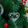 Christmas Transparent Ball Plastic Heart Round Star Shape Xmas Tree Hanging Open Ball Box Ornament for Wedding Party Home Decor