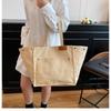 1Pc Women'S Tote Bag Canvas Sewing Thread Large Capacity Advanced Sense Handbag Convenient