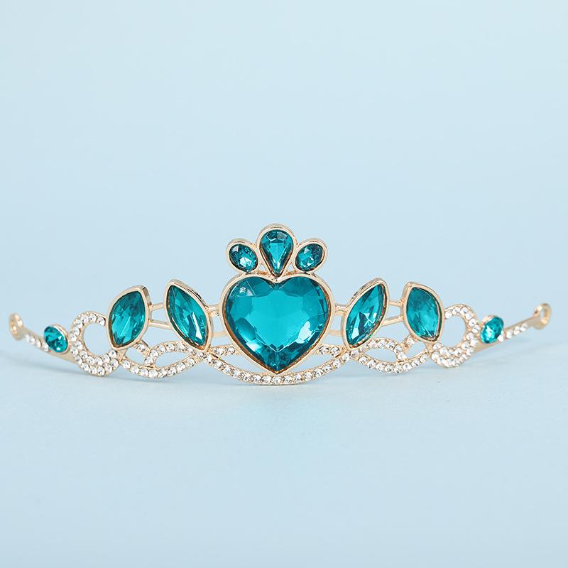 

Корейский стиль Стразы Сердце и Капля Детская Хрустальная Корона Головной убор