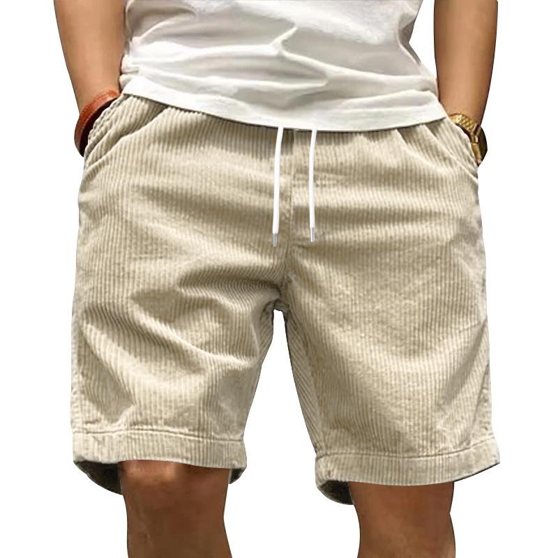 New Men's Casual Shorts Versatile Thin Section Corduroy Shorts Men's Summer Five Trousers
