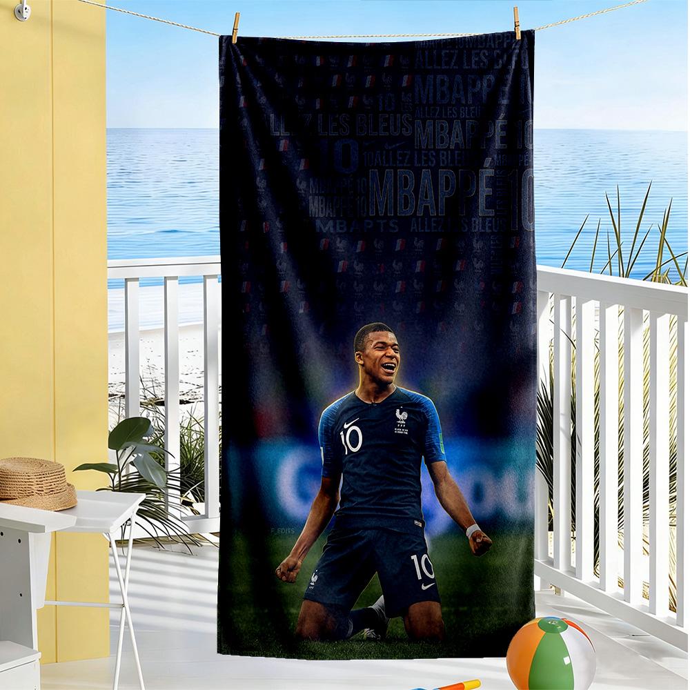 Mbappe Strandtuch Weich Langlebig Schnelltrocknend Bequem Leicht Geeignet für Sport, Reisen, Schwimmen, Yoga, Badezimmer, Strand Und Pool
