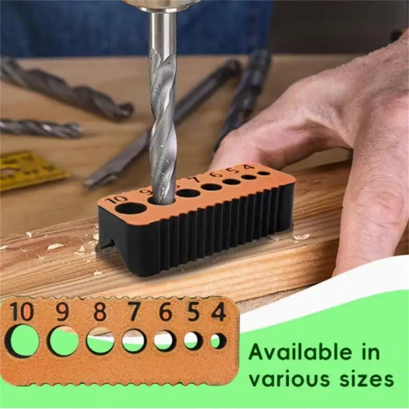 Multi-functional Handheld Drill Guide Non-Slip Woodworking Drilling Locator Vertical Punching Hole Wood Doweling Hole Guide Tool