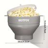 HOTPOR Mikrowellen-Popcorn-Maker, Silikon, 3L Großes Fassungsvermögen, PVC-frei und Spülmaschinenfest, Faltbare Popcornschüssel