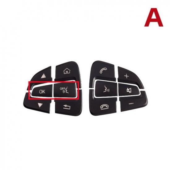 1 Set Matte Black Car Front Steering Wheel Switch Sticker For Benz GLC 15 17 18