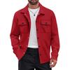 Men's Retro Heavy-Duty Fleece-Lined Single-Breasted Lapel Jacket
