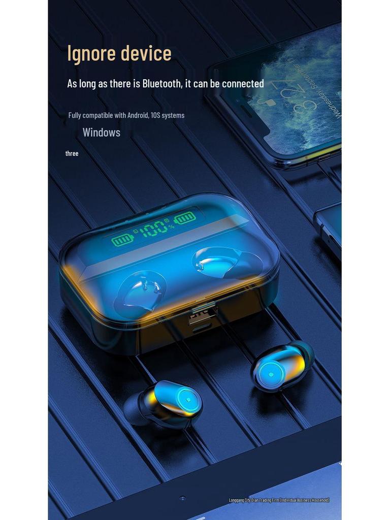 Wireless Bluetooth 5.4 Sport Earbuds, Dual In-Ear Mini Headphones Compatible with Huawei, OPPO, Apple, vivo