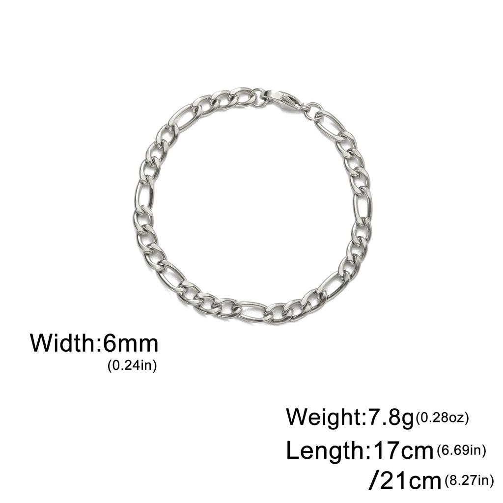 Chain Bracelet for Men Women Stainless Steel Width 3-10 MM Bracelets Punk Jewelry Couple Gift Pulsera Hombre New