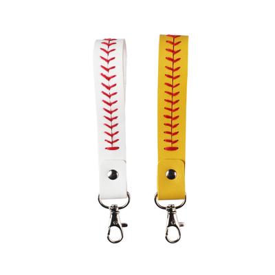 Hot Sale Hand-Stitched Leather Baseball Keychain and Softball Bracelet Jewelry