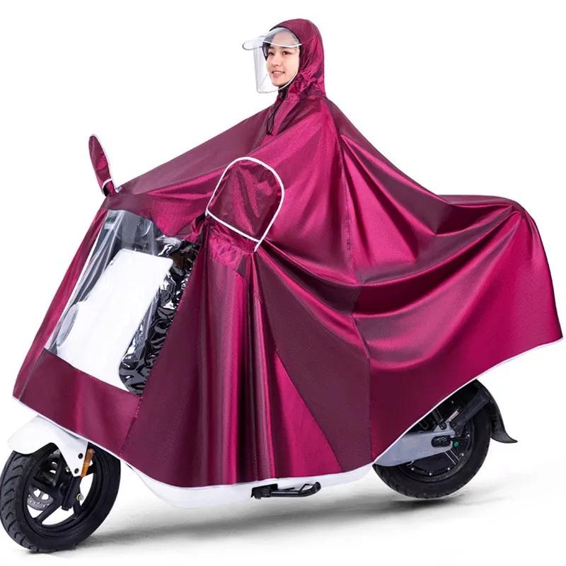 New Electric Bike Raincoat Poncho Double Adult Long Full Body Rainproof Thickened Extra Large Motorcycle Battery Car Special