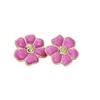 French Retro Flower Oil Drip Five-Petal Earrings for Women