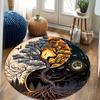 1pc Yin Yang Tree Round Rug: Decorative Floor Mat for Living Rooms, Bedrooms, and Indoor Spaces - Hand Wash Only