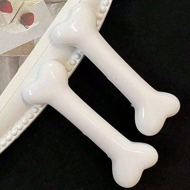 1pcs Cute Dog Bone & Alligator Shaped Hair Clips, Versatile Side Bangs Clip Hairpins, Hair Accessories For Party