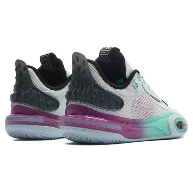 Li Ning All City 11 Psychedelic Cushioning Slip Resistant Abrasion Resistant Low Top Basketball Shoes Men's Blue ABAT005-3