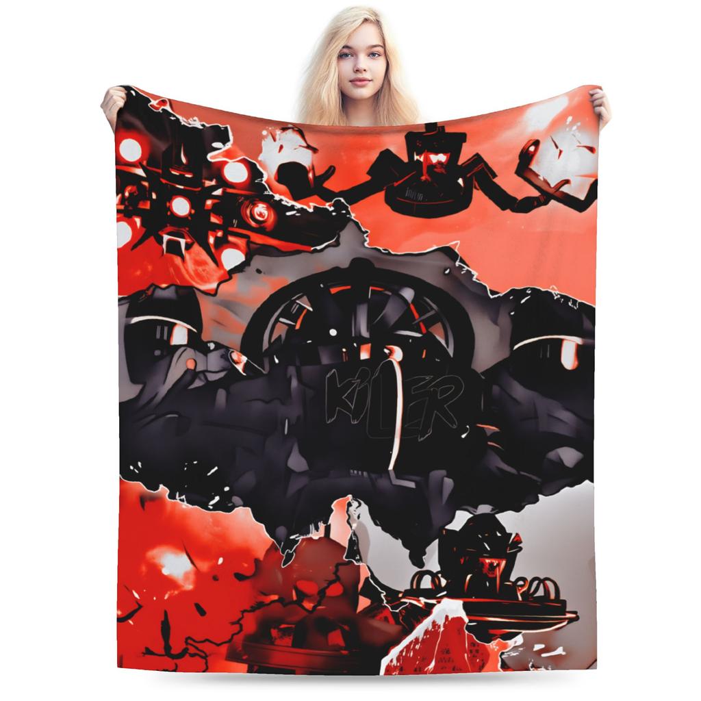 Dark Titan Speakerman Skibidi Toilet Blanket Quality Warm Soft Throw Blanket Winter Boy Girl Home Decor Funny Bedspread