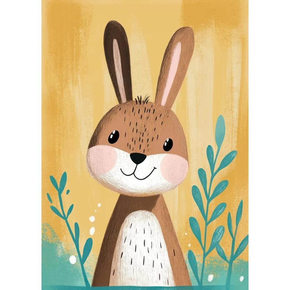 Cute Smiling Cartoon Dolphin Cow Owl Unicorn Posters Expressive Eyes Prints Canvas Painting Wall Picture Home Kid's Room Decor