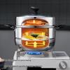 BSITN Stainless Steel Double-Layer Steamer Pot, 30cm