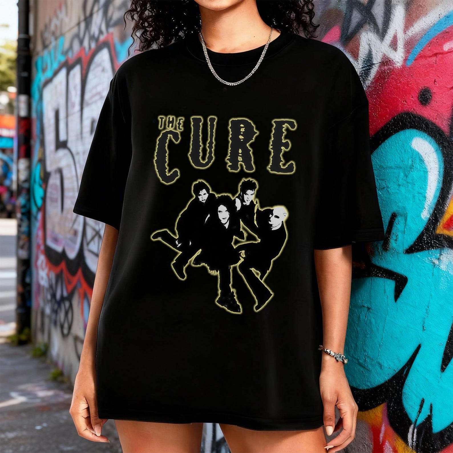The Cure Shirt,Band graphic tees/Pullover,90s band Tee,retro band tee Gothic shirts,Cute tshirts,The Cure graphic tee,Gifts for music lovers 3XL