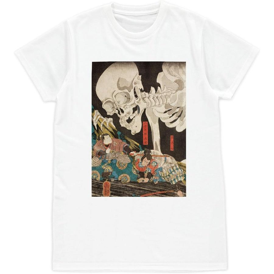 

Strand Clothing Japanese Ukiyo-e T Shirt Woodblock Art Skeleton Specter Womens Mens Printed Tee XXXXXL різнокольоровий
