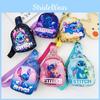 Stitch Cartoon Kids Coin Purse Chest Bag With Polyester Lining For Daily Outdoor Use