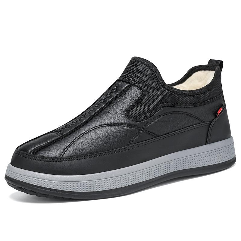 

Хлопковая обувь Зимняя Уличная Повседневная Удобная Мужская Обувь Теплая Плюс Бархатная Утолщенная Обувь для Папы 39 чёрный