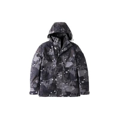 Outdoor Casual Three-In-One Jacket With Hood Long Sleeve Windbreaker Men Jackets Gray A1NCPM87