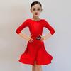 Abbigliamento da Allenamento Latino per Ragazze Vestito da Ballo da Sala Costume da Competizione Bambini Salsa Abbigliamento da Pratica Ballroom Colorato
