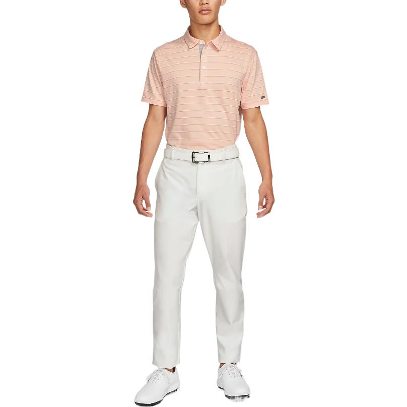 Nike Dri-FIT Striped Breathable Collared Short-Sleeve Polo Men Tops Arctic-Orange DH0892-800