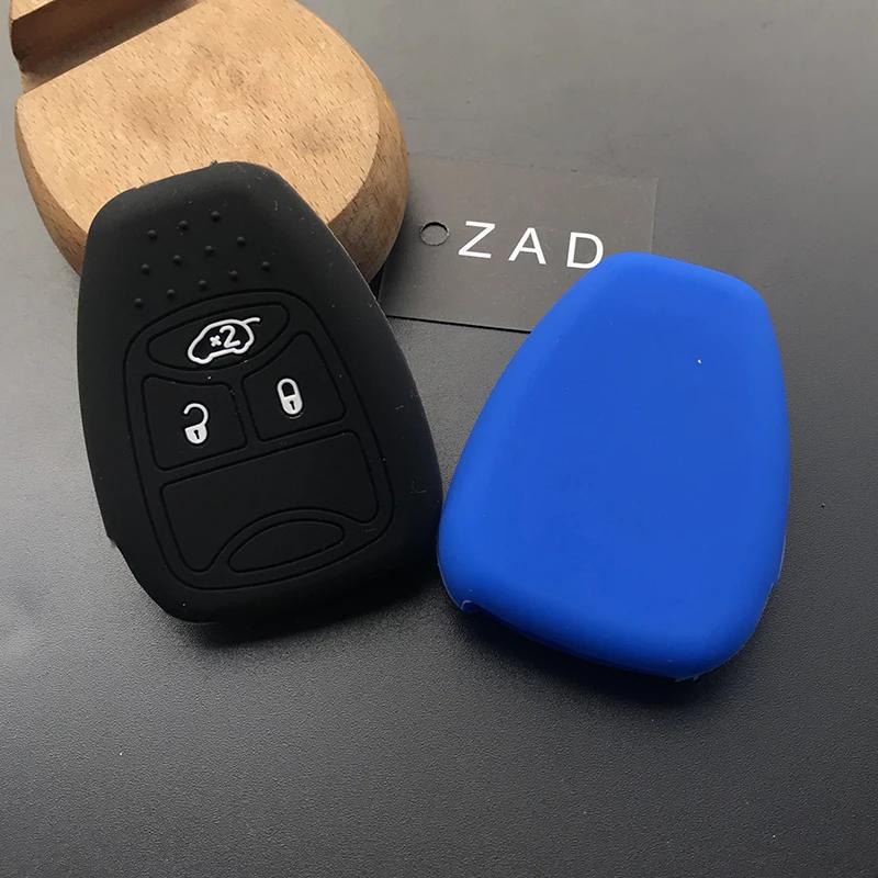 ZAD silicone rubber car key cover case set protector shell holder for JEEP wrangler   grand cherokee compass patriot car styling