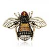 Exquisite Women Men Little Bee Fashion Crystal Brooch Decoration Rhinestone Insect Series Enamel Brooches Pins Accessories