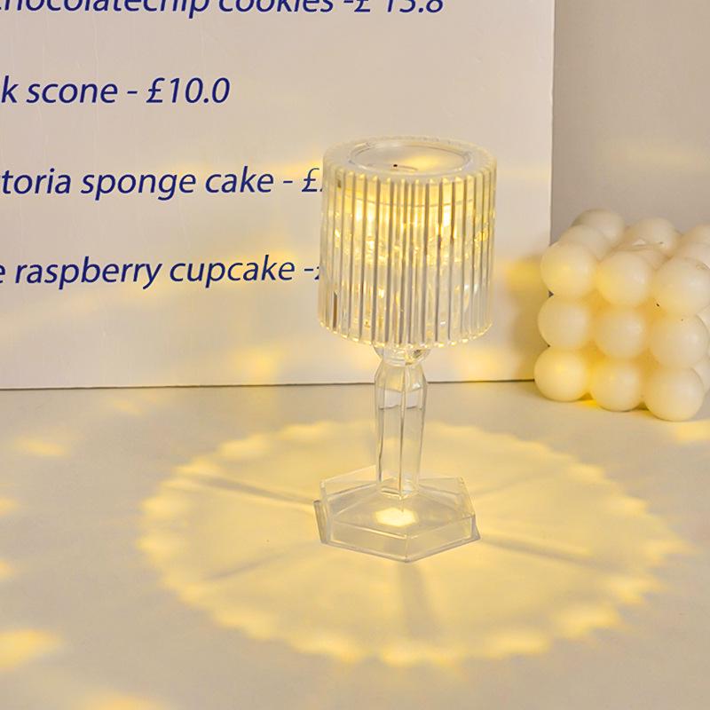 Elegant Crystal Bedside Table Lamp - Decorative Night Light & Birthday Gift