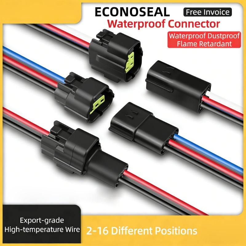 Plastic Waterproof Terminals Connector Electrical Plugs Connector Upgrades for Automotive & Outdoor Electrical Application