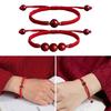 Red Rope Couple Bangle High Content Cinnabars Women's Single Bead Bracelet/Triple Beads Wrist Chain Three Lives Together