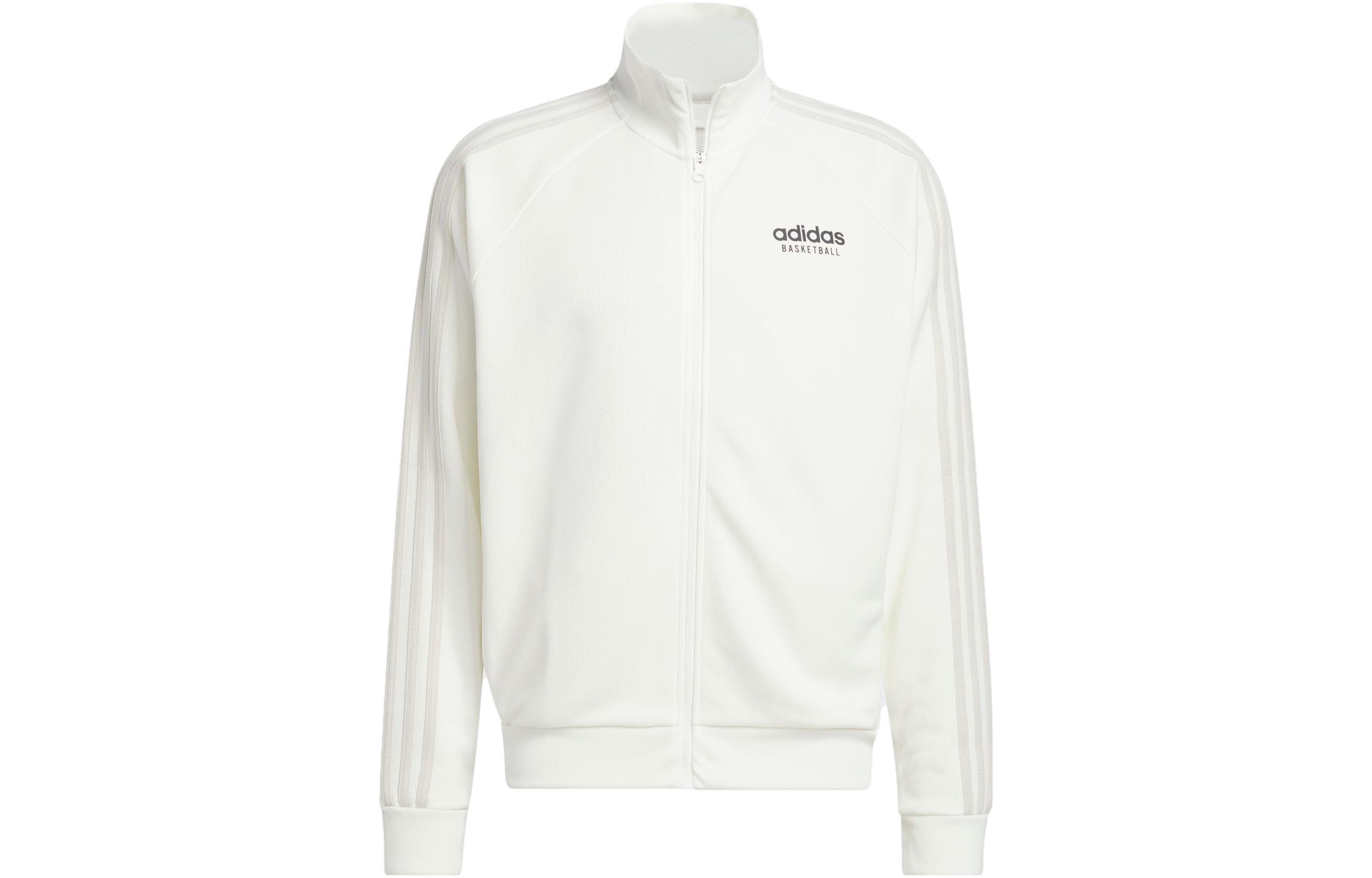 Adidas Jackets Men s Jade White Stand Collar Moderate Other Jade White|XXXL